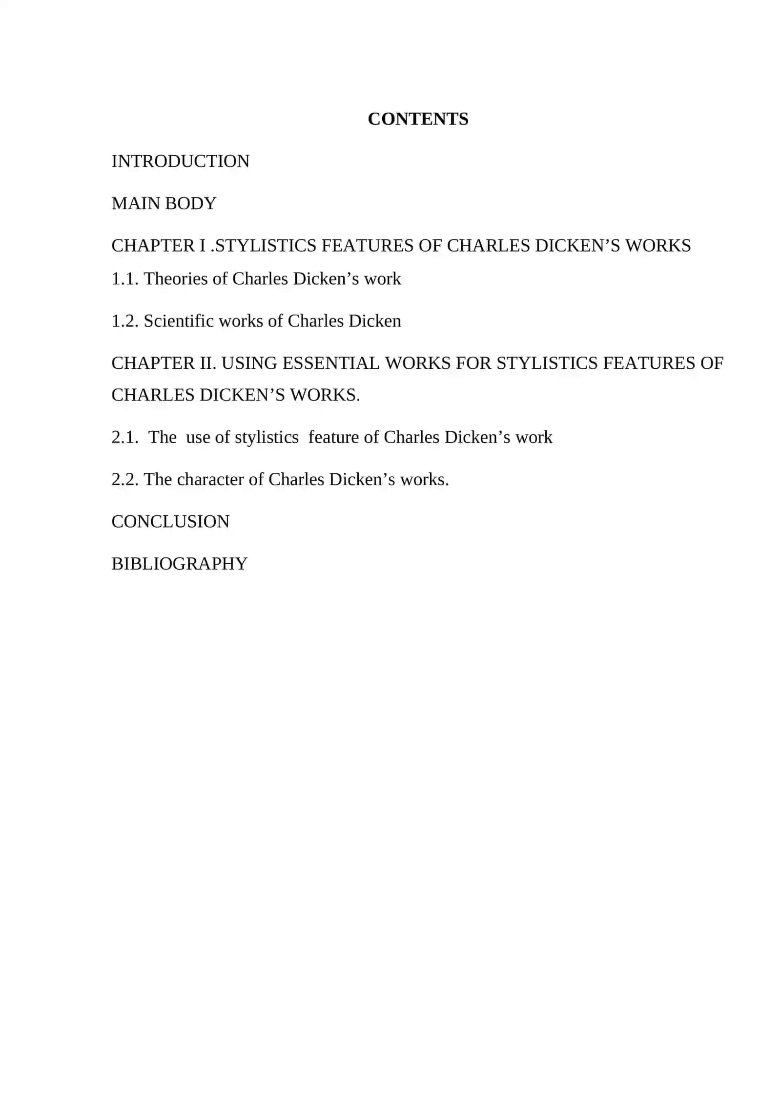STYLISTICS FEATURES OF CHARLES DICKEN’S WORKS 3