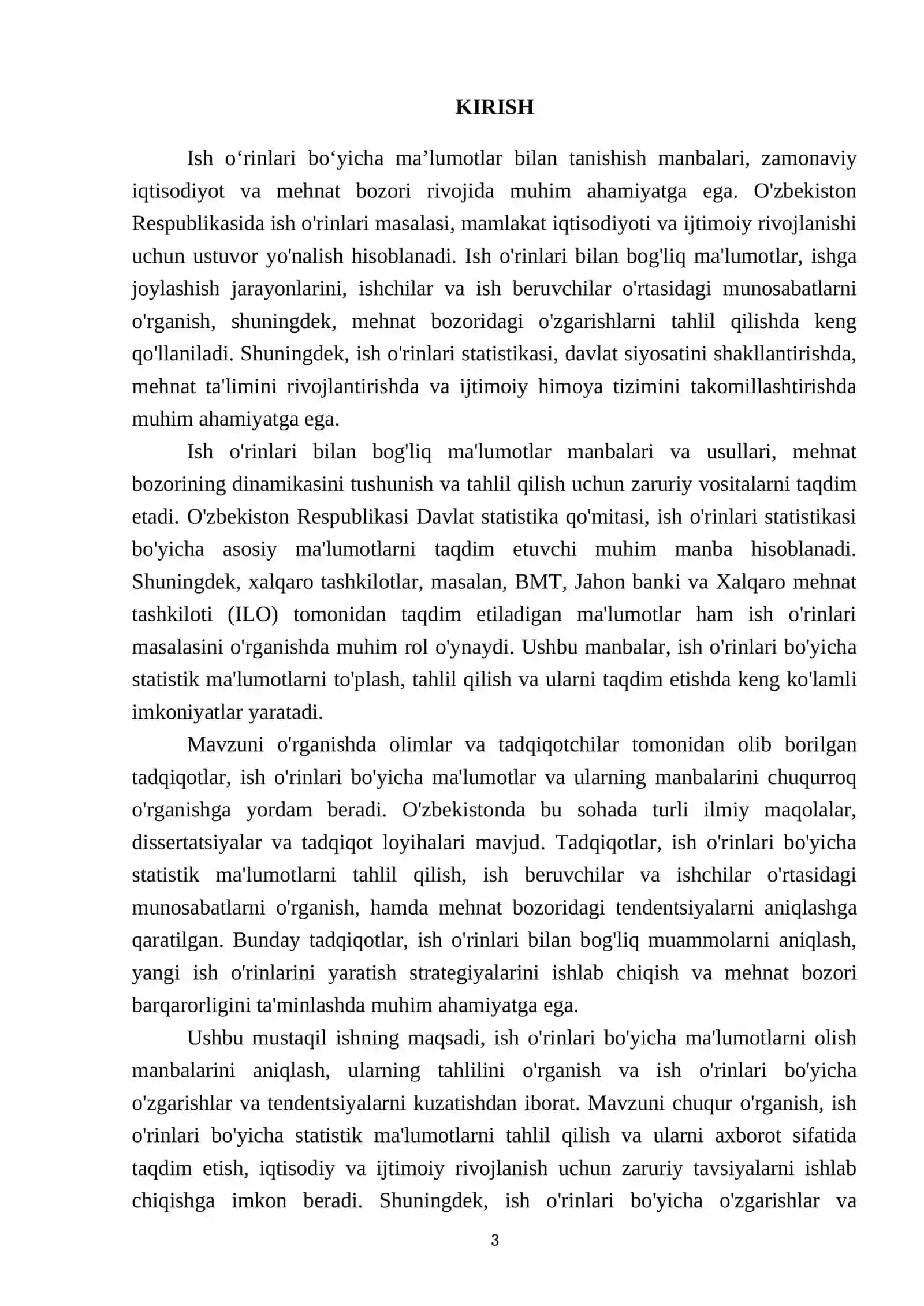 Ish oʻrinlari boʻyicha ma’lumotlar bilan tanishish manbalari 3