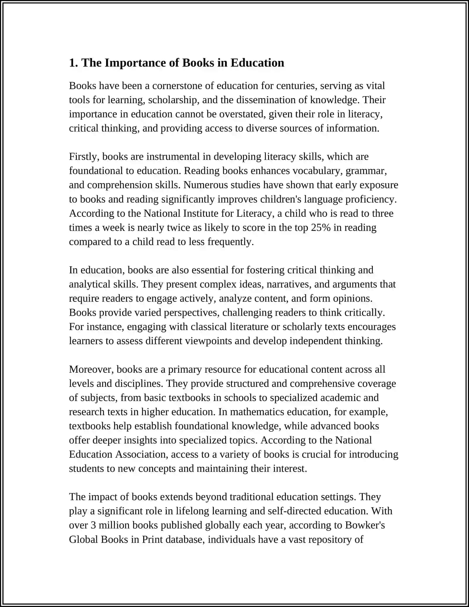 REFERAT: THE ROLE OF BOOKS 3