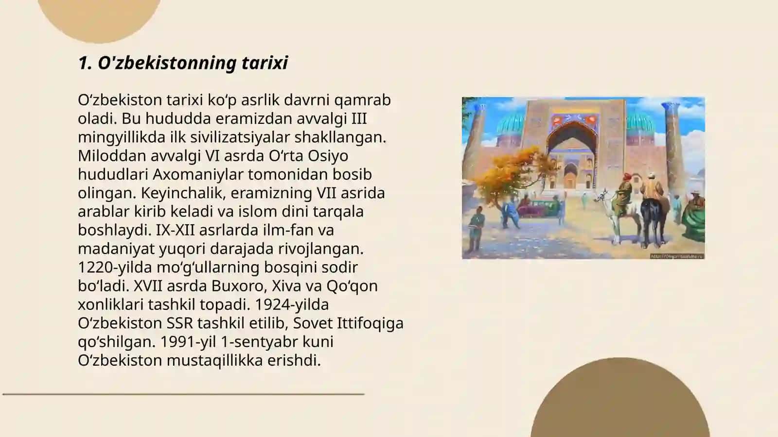 O'zbekistonning tarixi 3