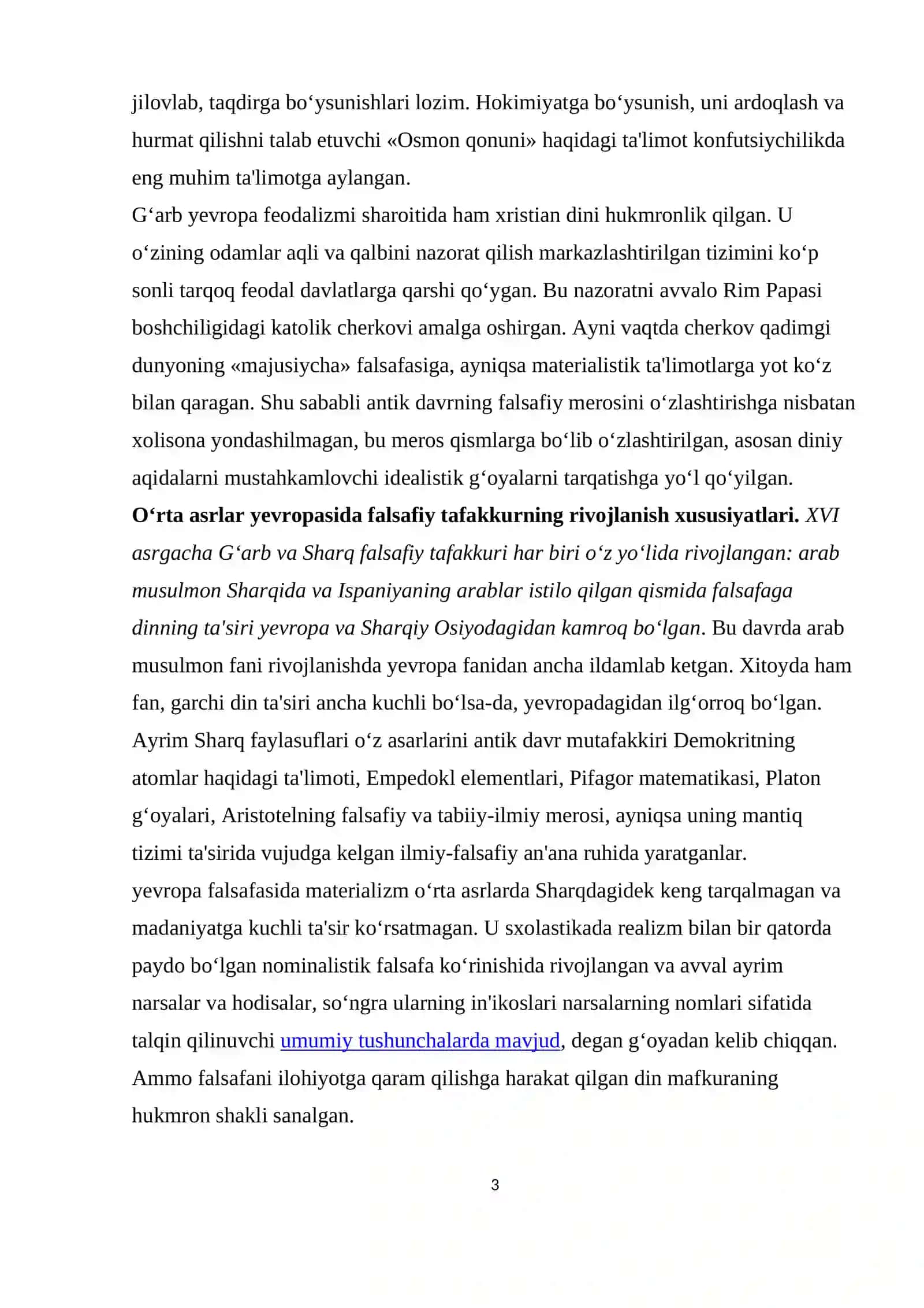 O‘rta asrlar falsafiy tafakkur 3