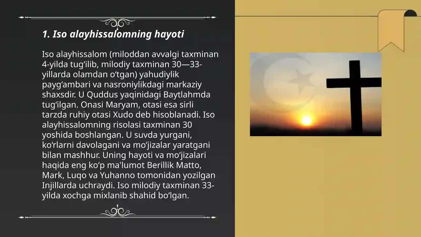 Iso alayhissalomning hayoti 3