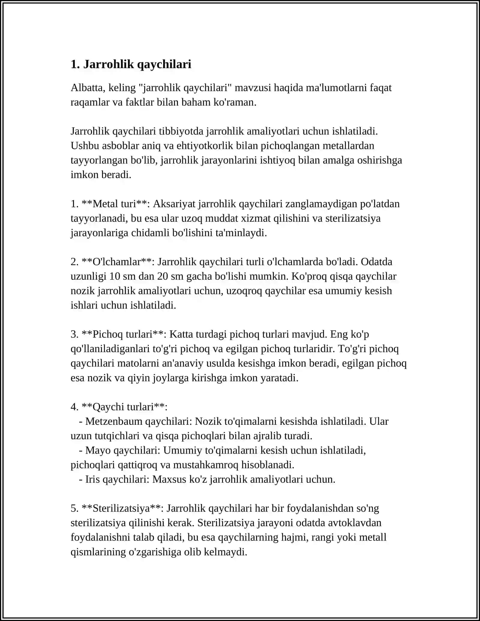 Jarrohlik qaychilari 3