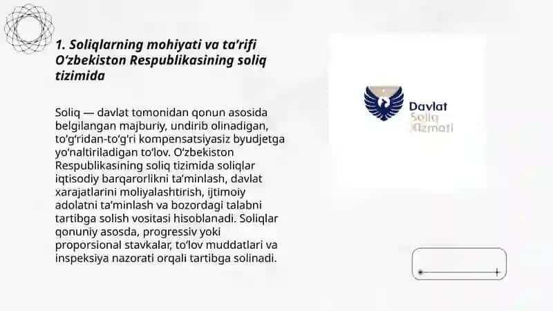 O‘zbekiston Respublikasining soliq tizimida soliqlarning mohiyati va ahamiyati 3