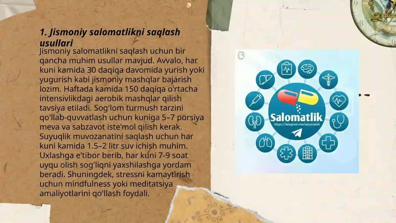 Jismoniy salomatlikni saqlash usullari 3
