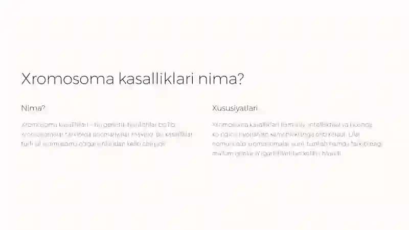Xromosoma kasalliklari 3
