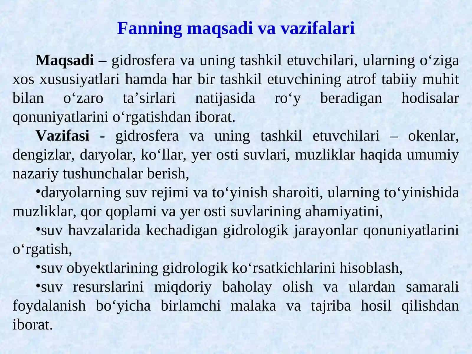 Gidrologiya faniga kirish 3