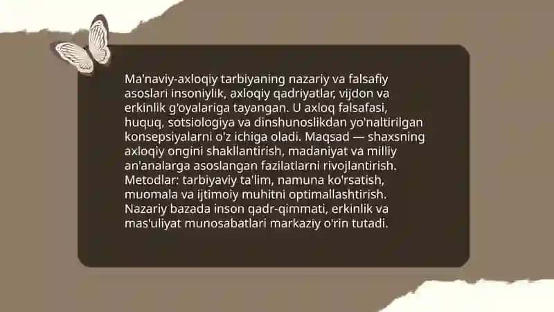 Ma'naviy Axloqiy Tarbiya 3