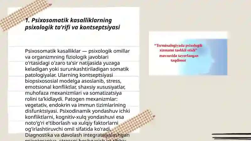 Psixosomatik kasalliklarning psixologik jihatlari 3