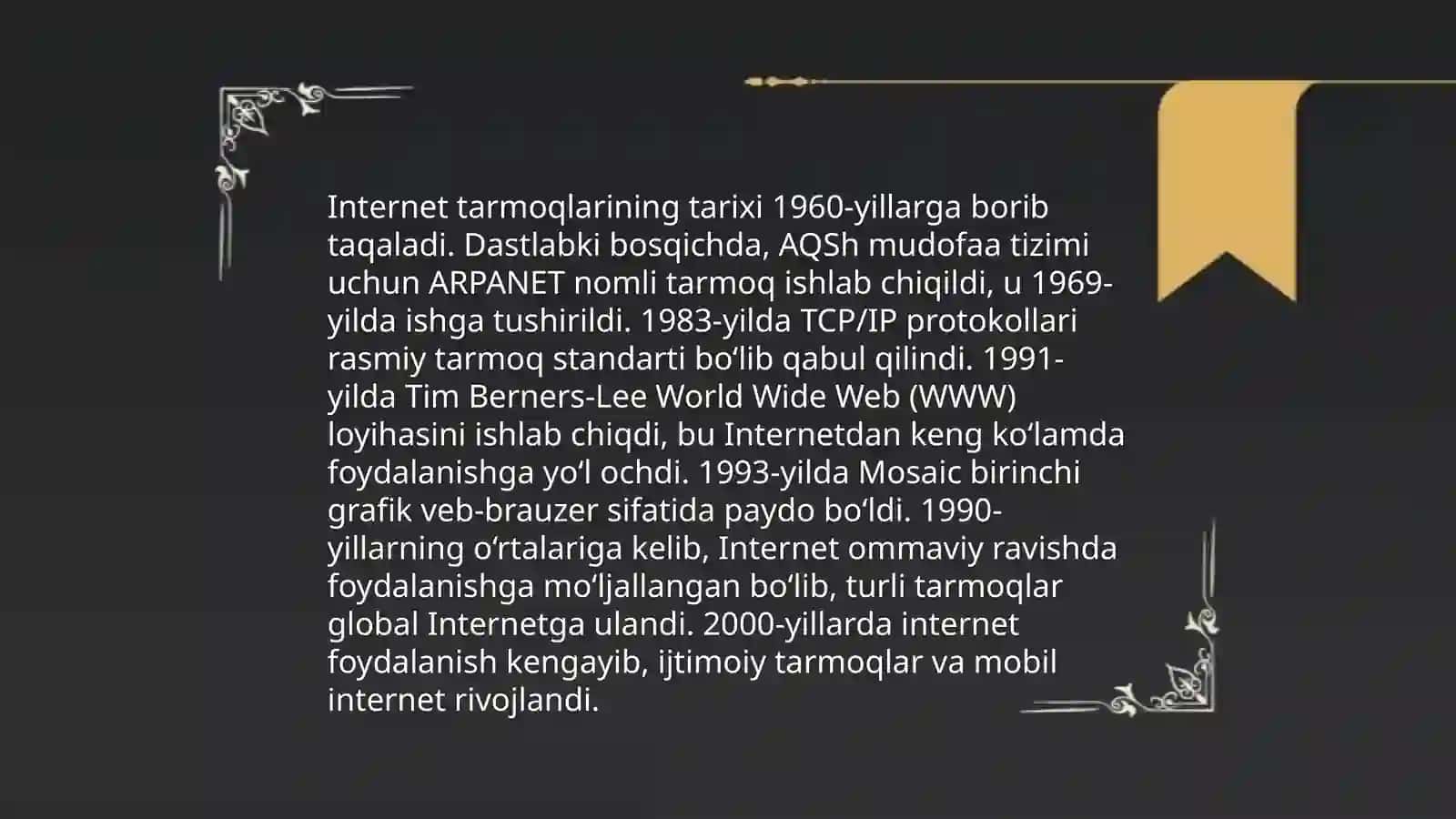 Kompyuter tarmoqlari: Internet va WWW 3