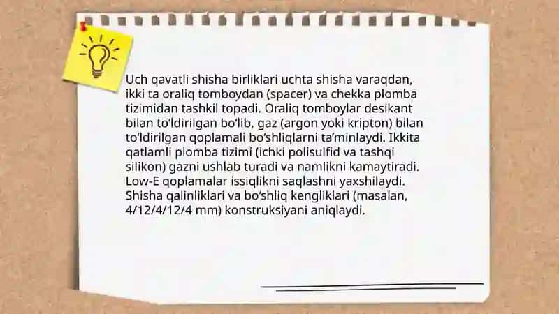 Uch qavatli shisha 3