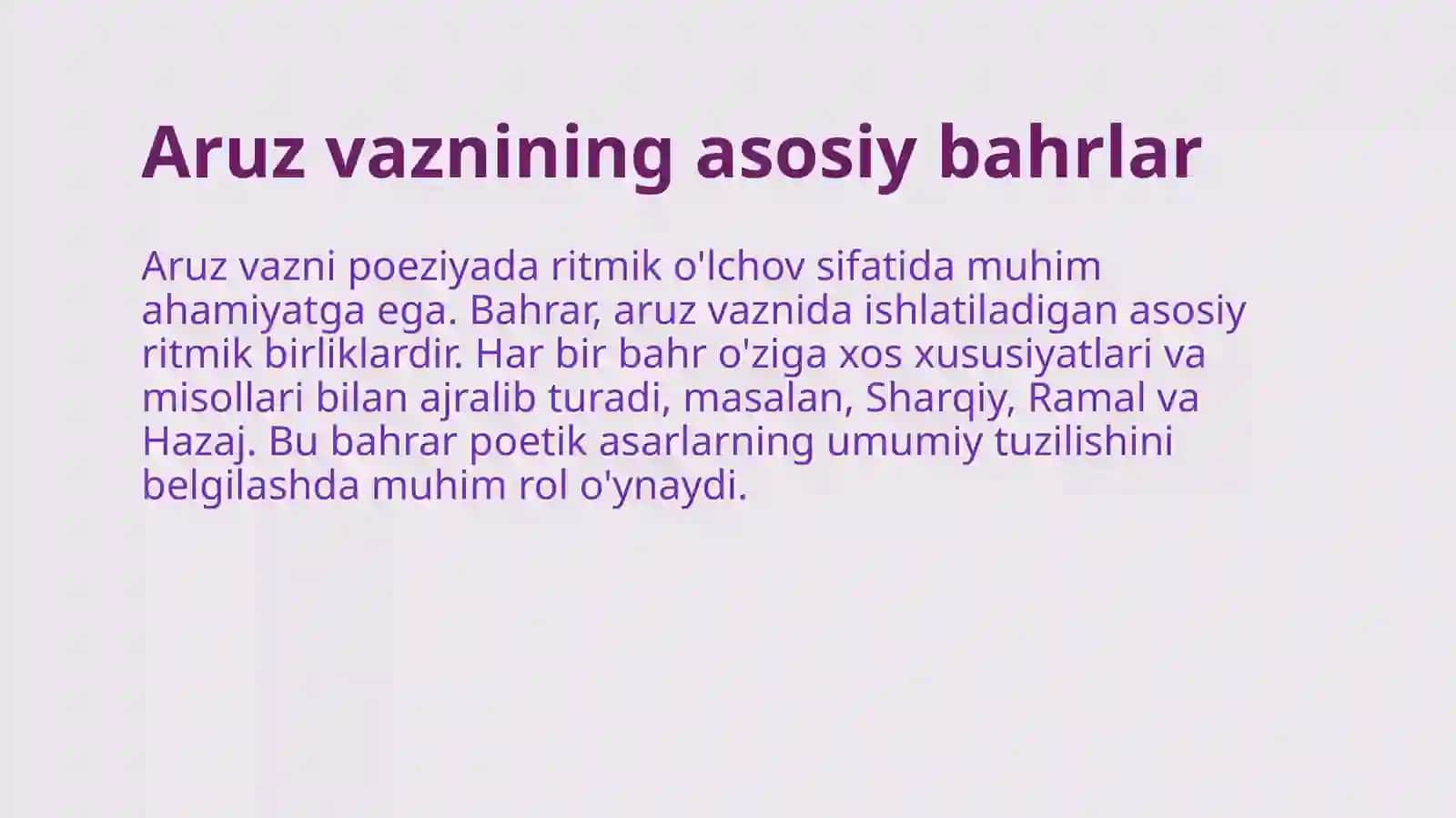 Aruz vaznida bahrlar va doiralar 3