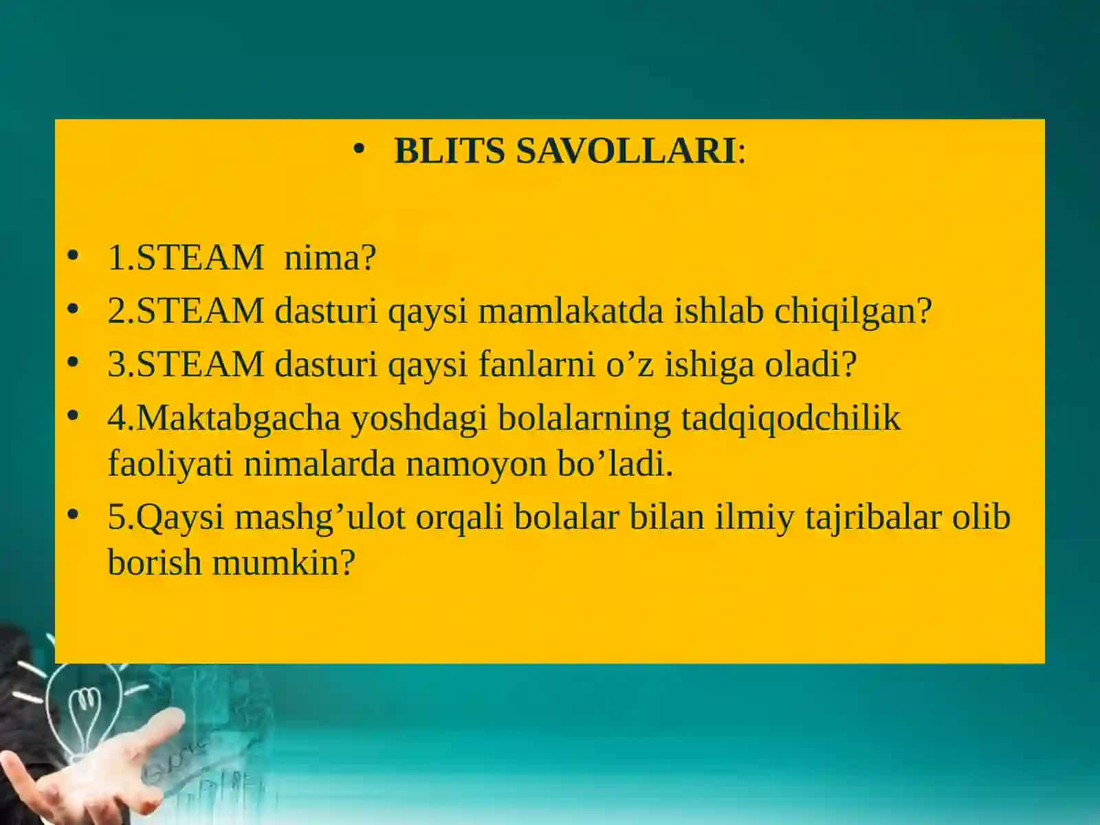STEAM ta’lim texnologiyasi 3
