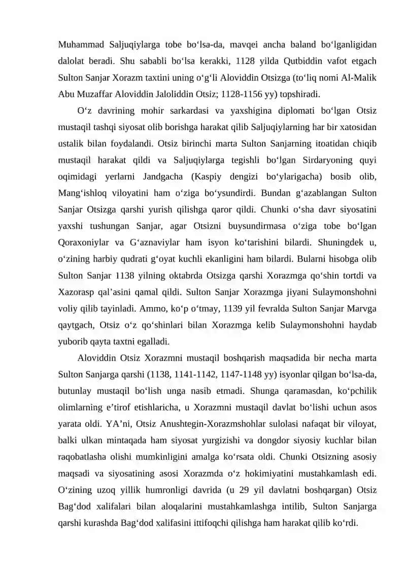 Xorazmshohlar Davlatining Boshqaruv Tartibi 3
