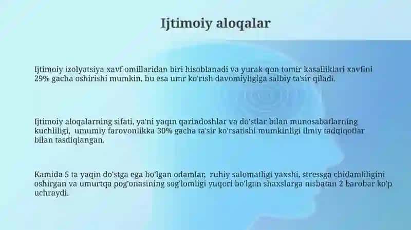 Hayot Sifatiga Ta'sir Etuvchi Omillar 3