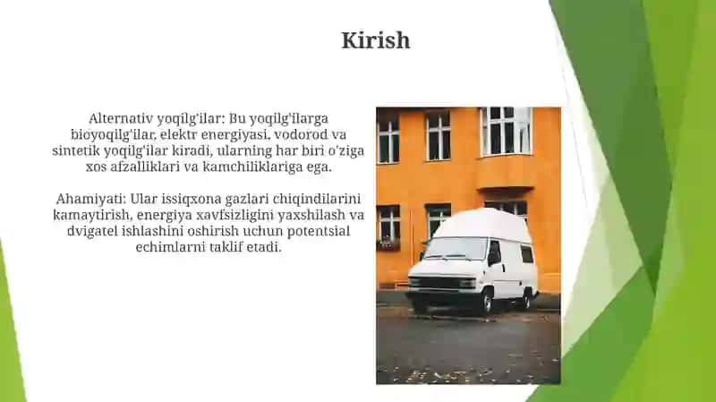 Alternativ yoqilg'ilar 3