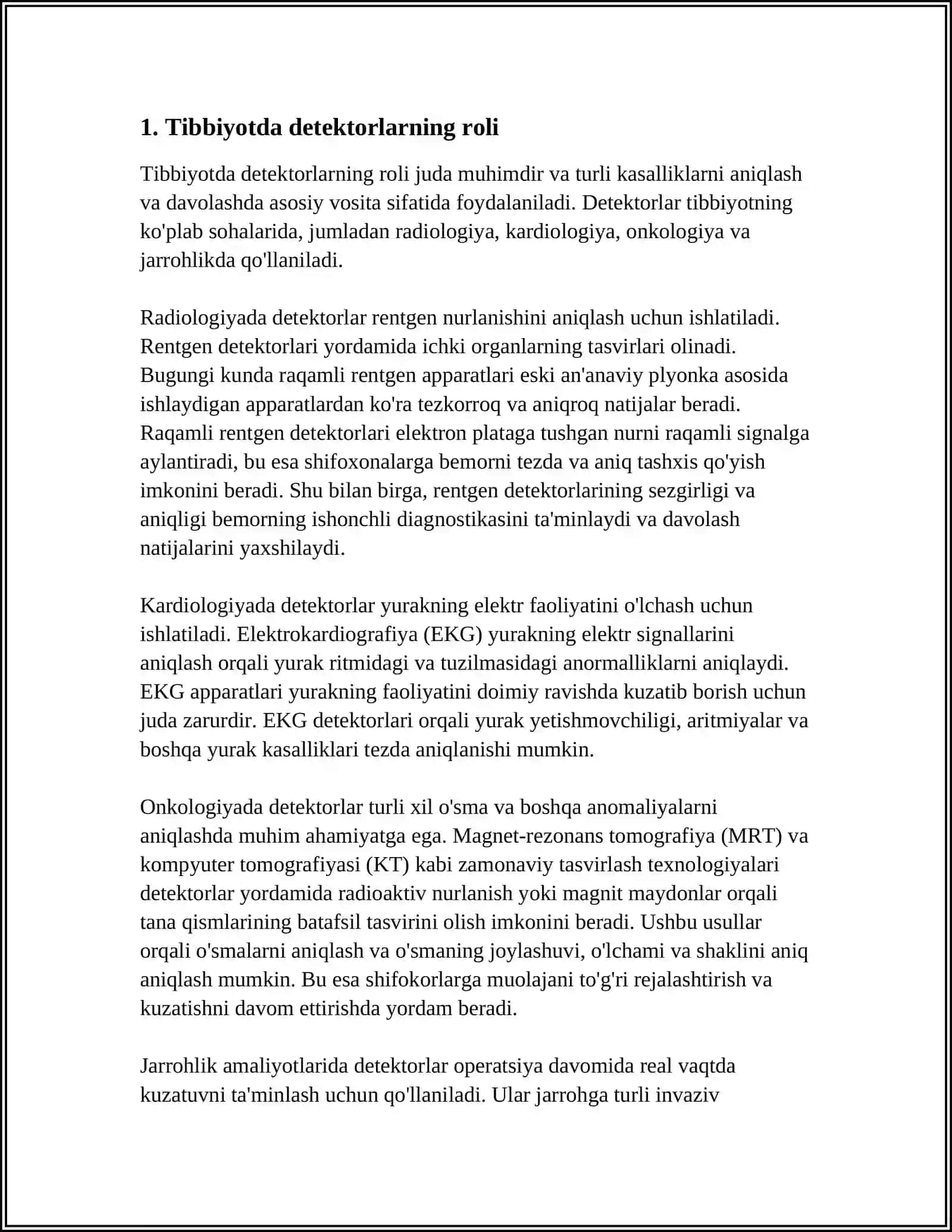 TIBBIYOTDA DETEKTORLARNI QO'LLANISHI 3