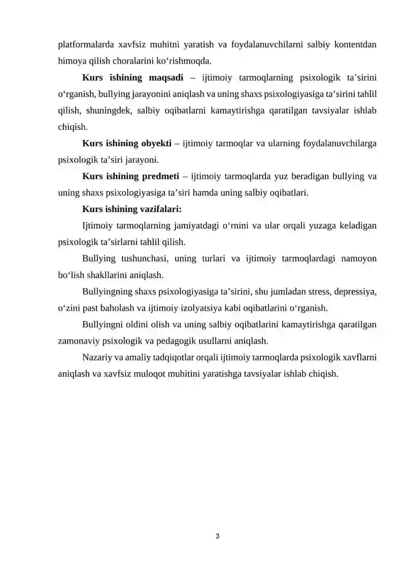 IJTIMOIY TARMOQLARNING PSIXOLOGIK TA’SIRI KIBERBULLING VA UNING PSIXOLOGIK OQIBATLARI 3