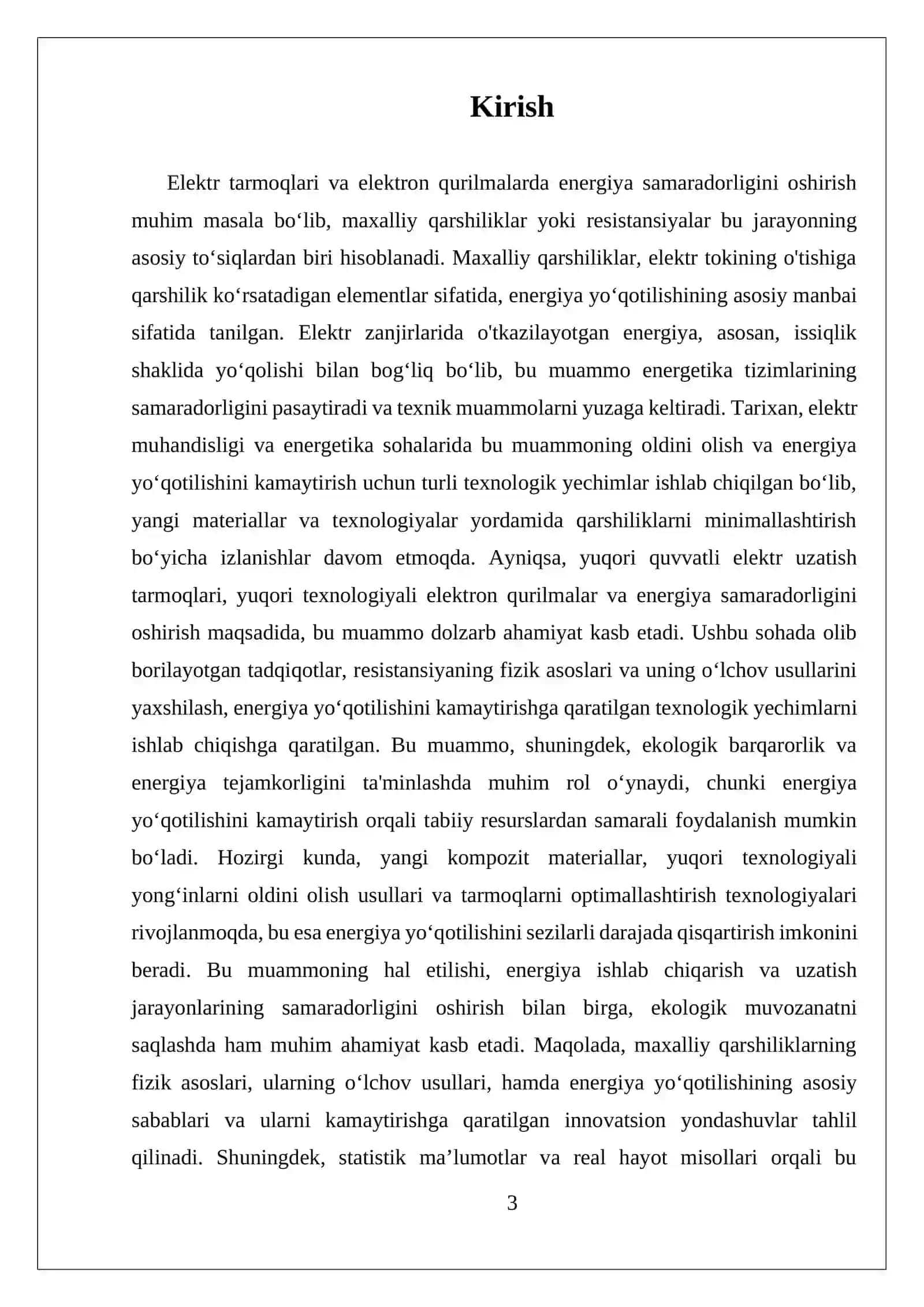 MAXALLIY QARSHILIKLARDA ENERGIYA YOʻQOTILISHI 3
