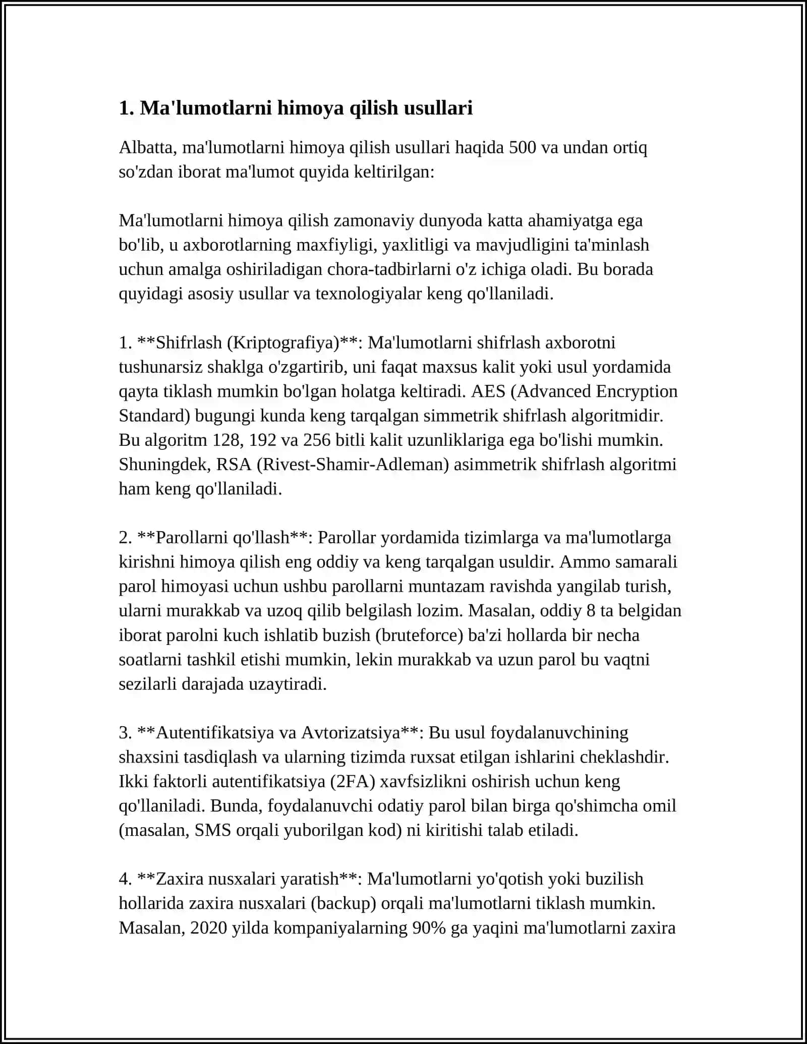 AXBOROT XAVFSIZLIGINI TAʼMINLASH TIZIMI 3