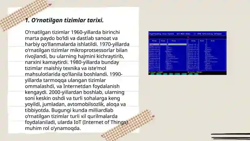 O‘rnatilgan tizimlar tarixi 3