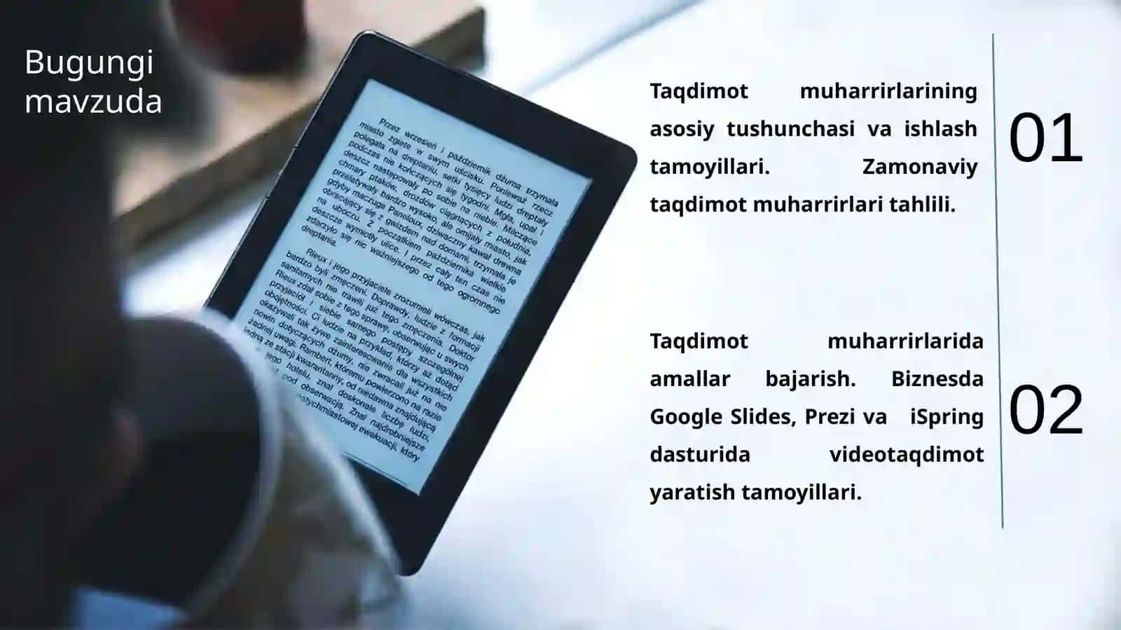 Taqdimotlar yaratish instrumental vositalari 3