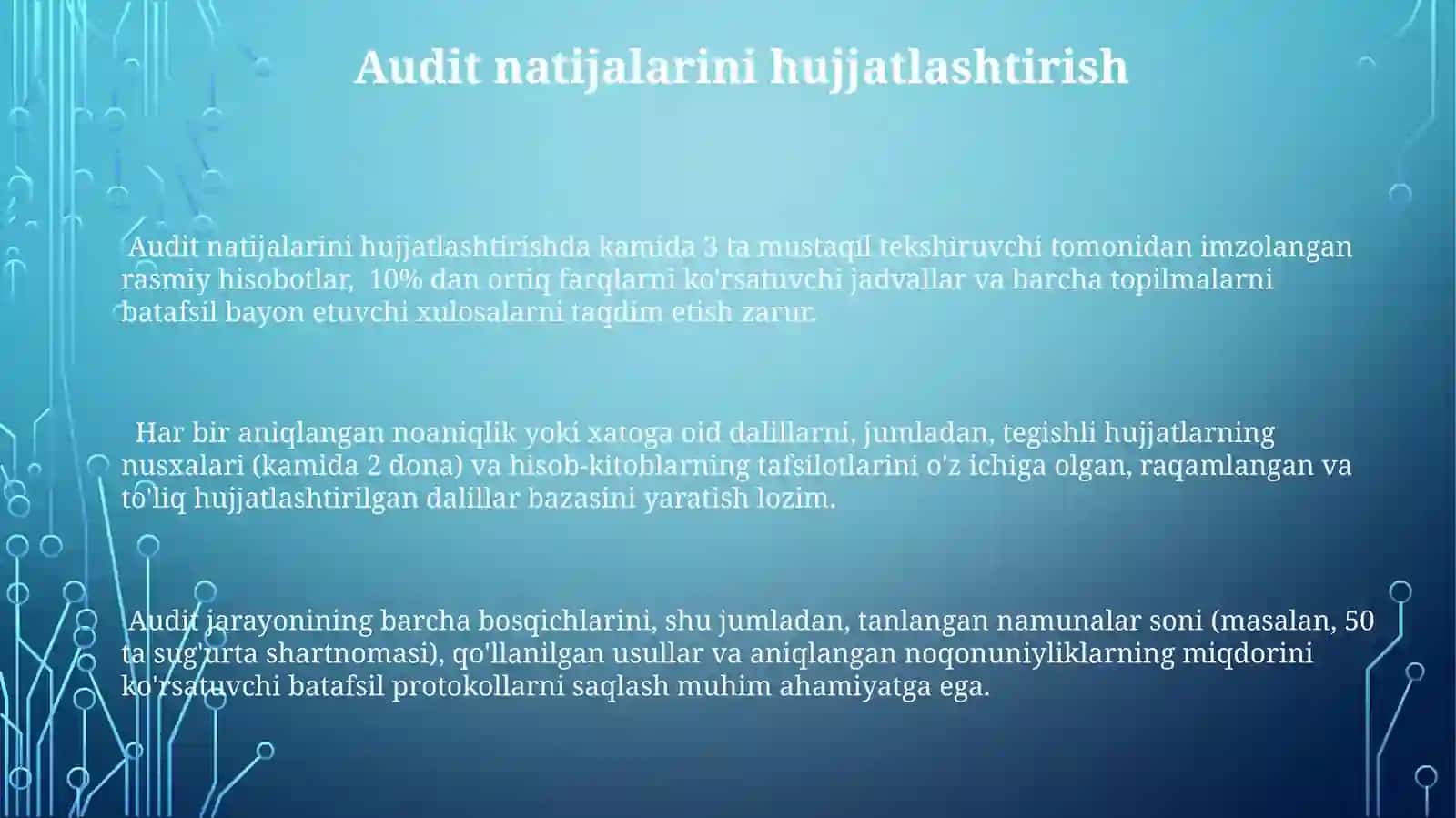 Bino inshooatlarni auditi hisoblash usullari 3