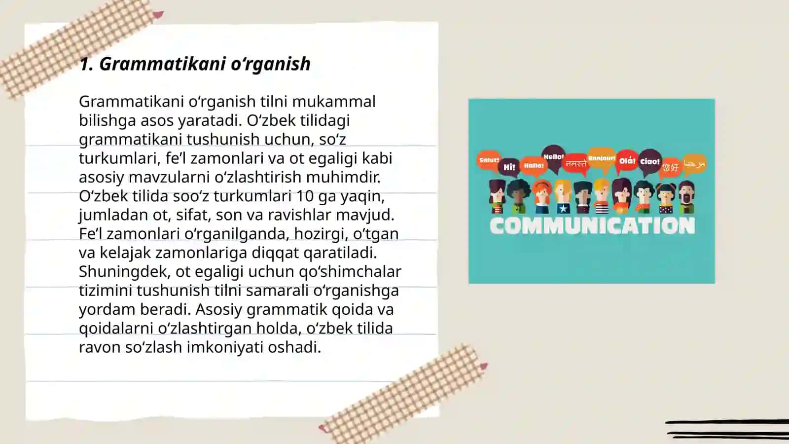 Grammatikani o‘rganish 3