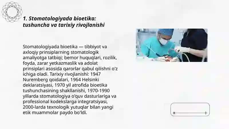 Stomatologiyada bioetika. Bioetikaning ahamiyati 3