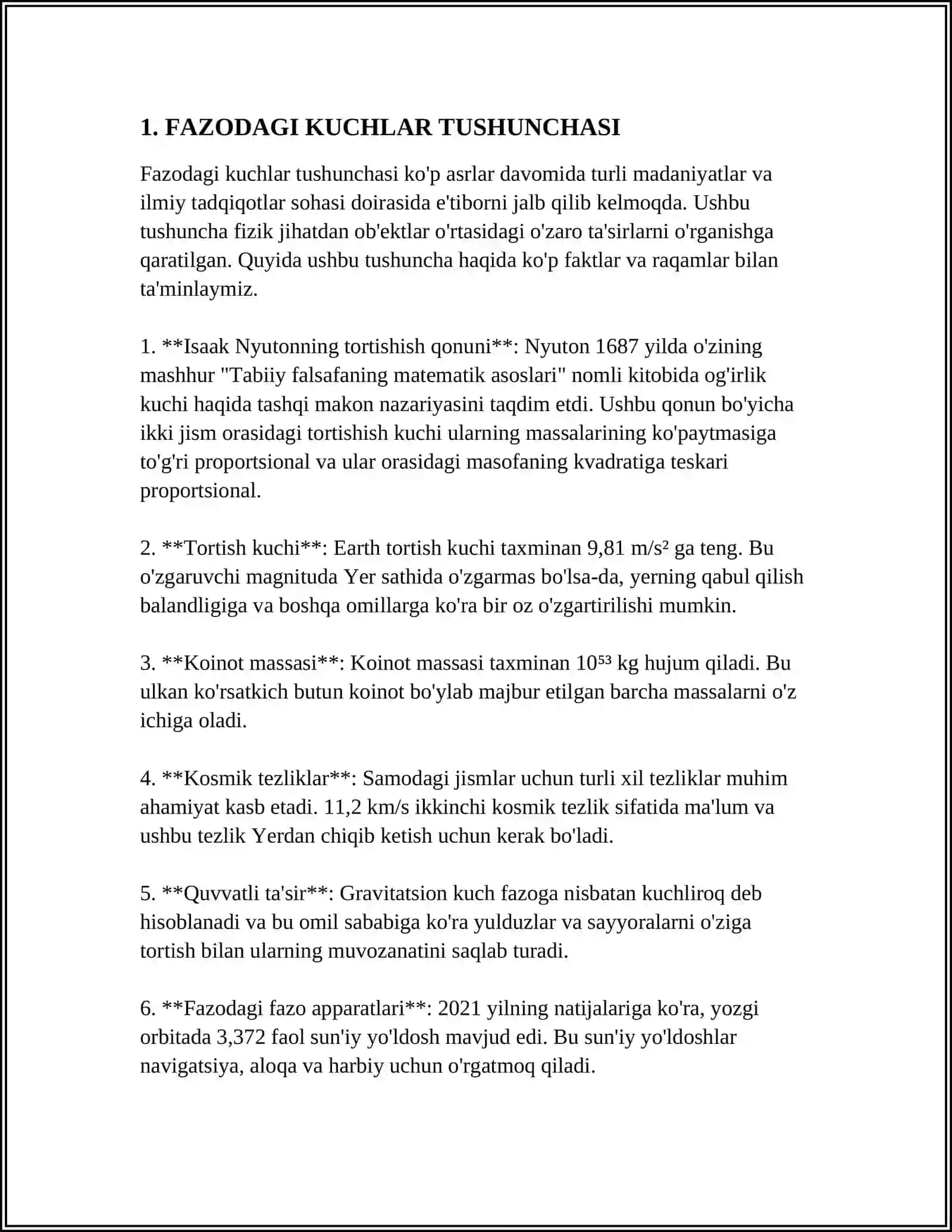 FAZODAGI KUCHLAR SISTEMASINING INVARIANTLARI 3