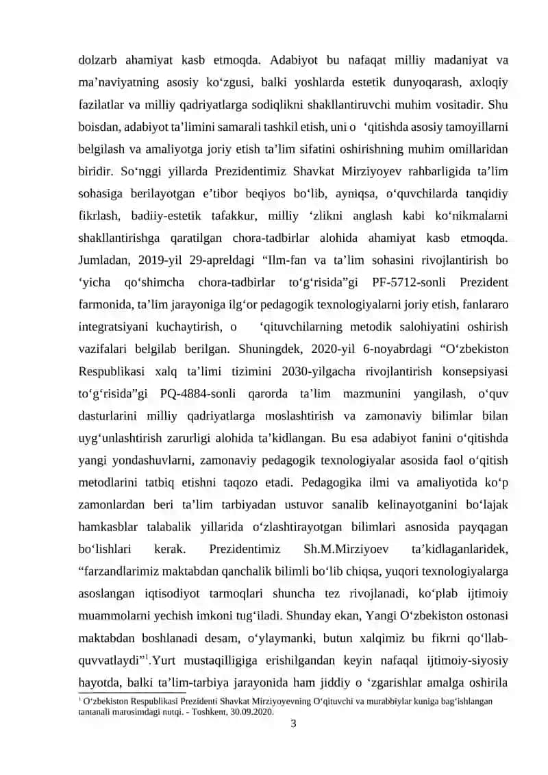 Adabiyot o‘qitish metodikasi 3