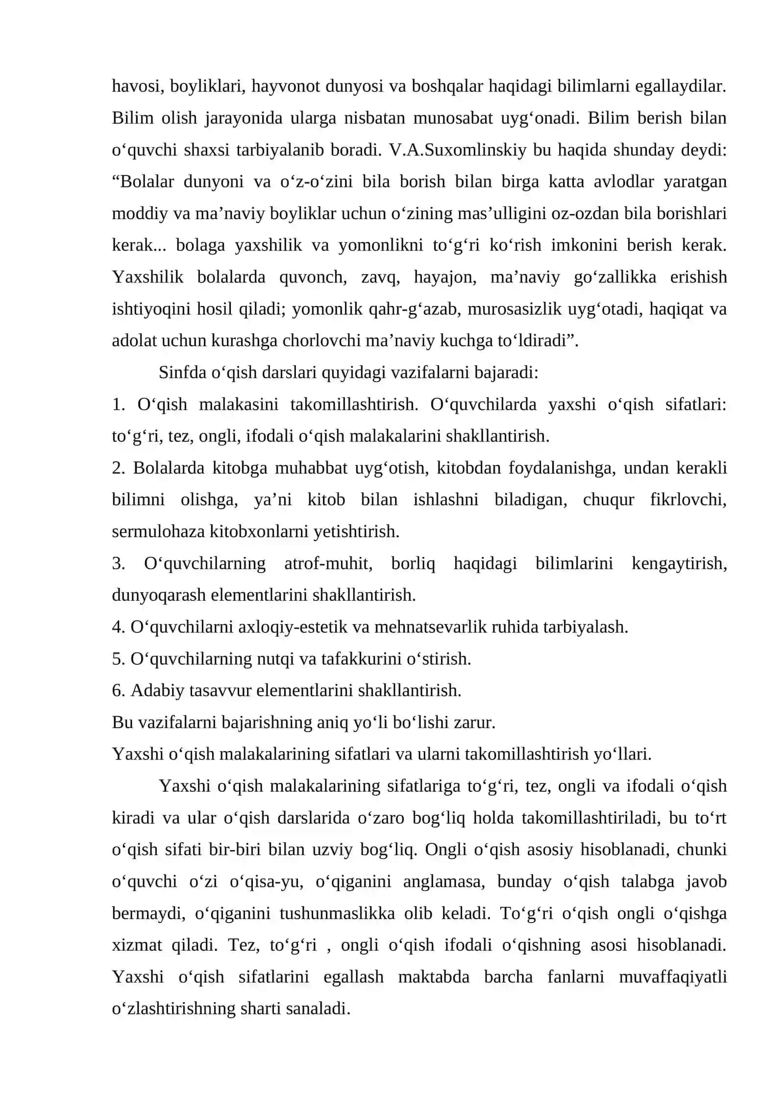 SINFDA VA SINFDAN TASHQARI O‘QISH METODIKASI 3
