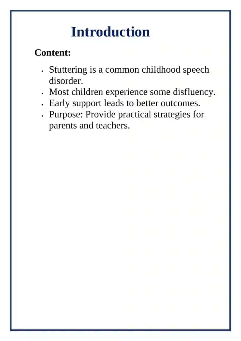 Stuttering in Children Guide 3
