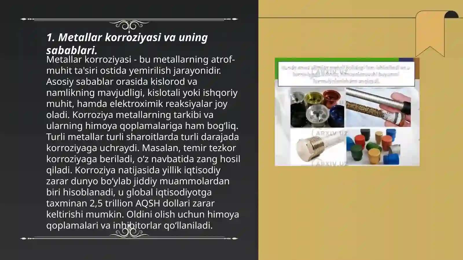 Metallar korroziyasi va uning sabablari 3