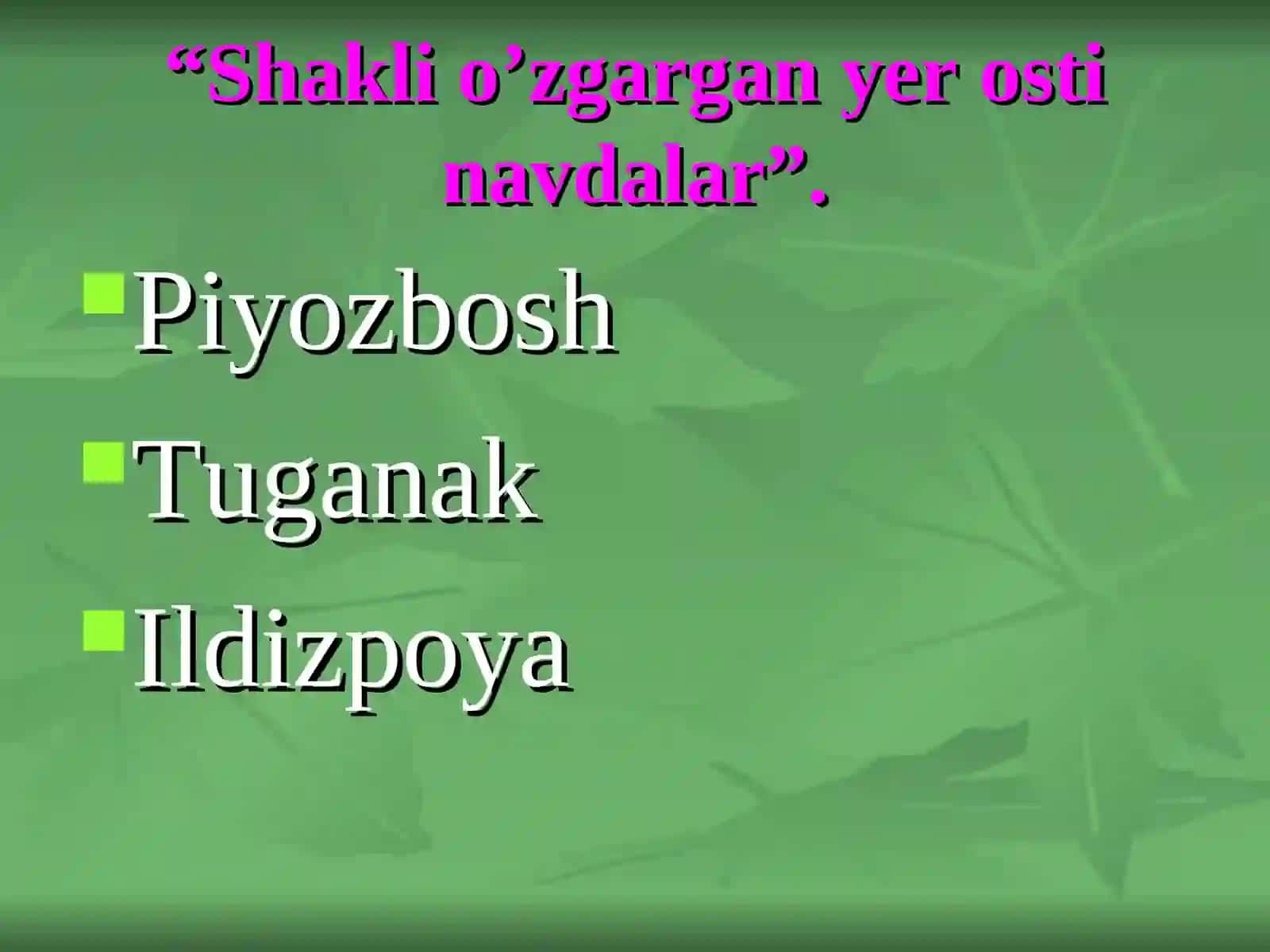 Bargning tashqi tuzilishi va shakllari 3