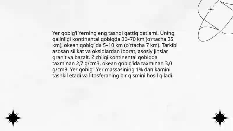 Yerning ichki tuzilishi 3