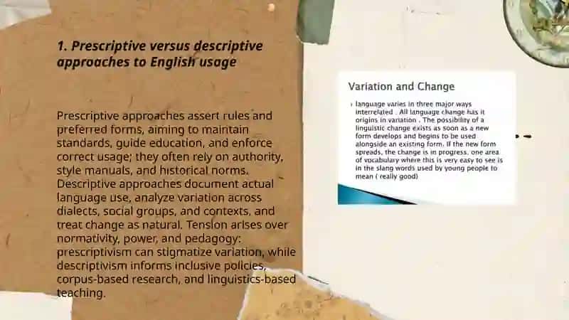 Issues of Normativity and Variation in the English Language 3
