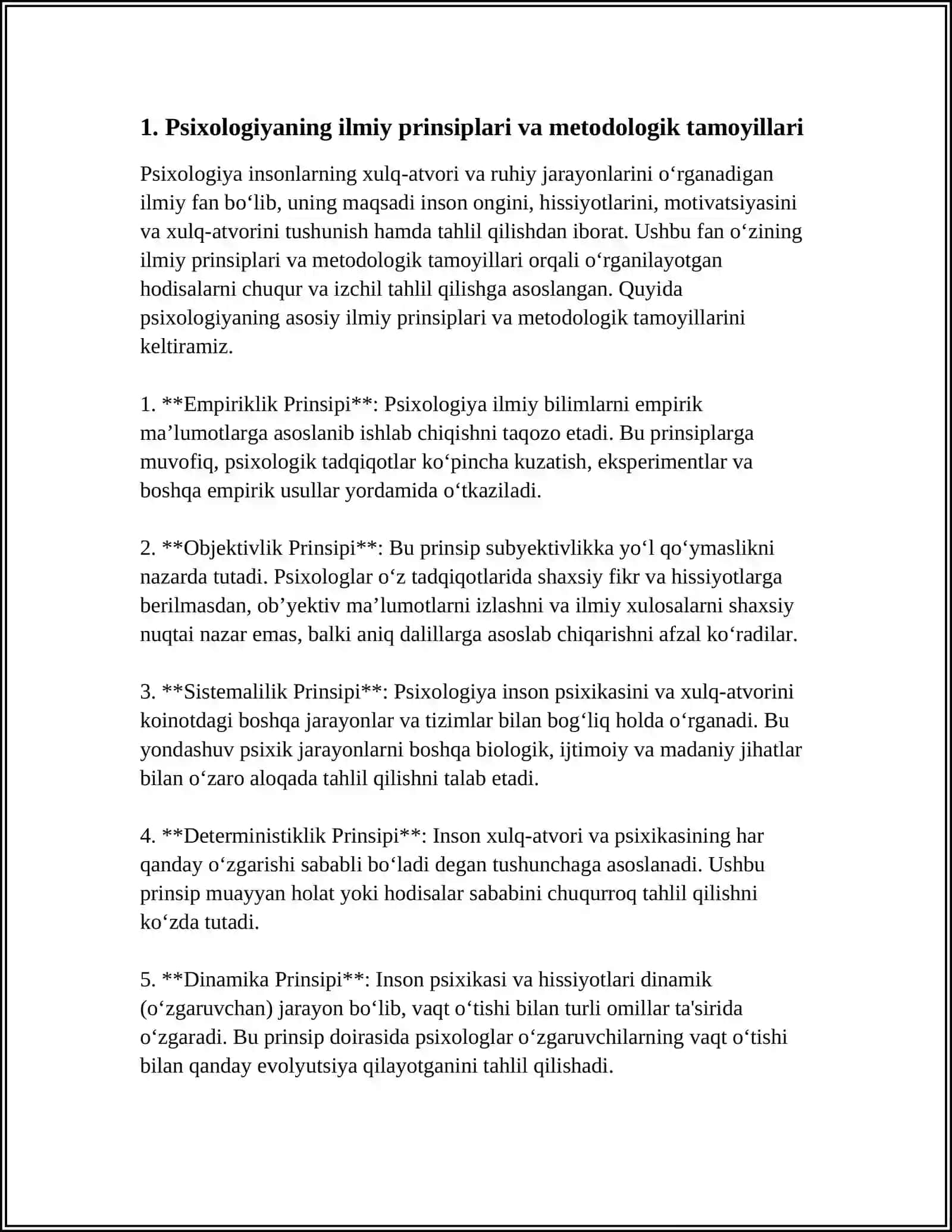 PSIXOLOGIYANING TAMOYILLARI VA METODLARI 3