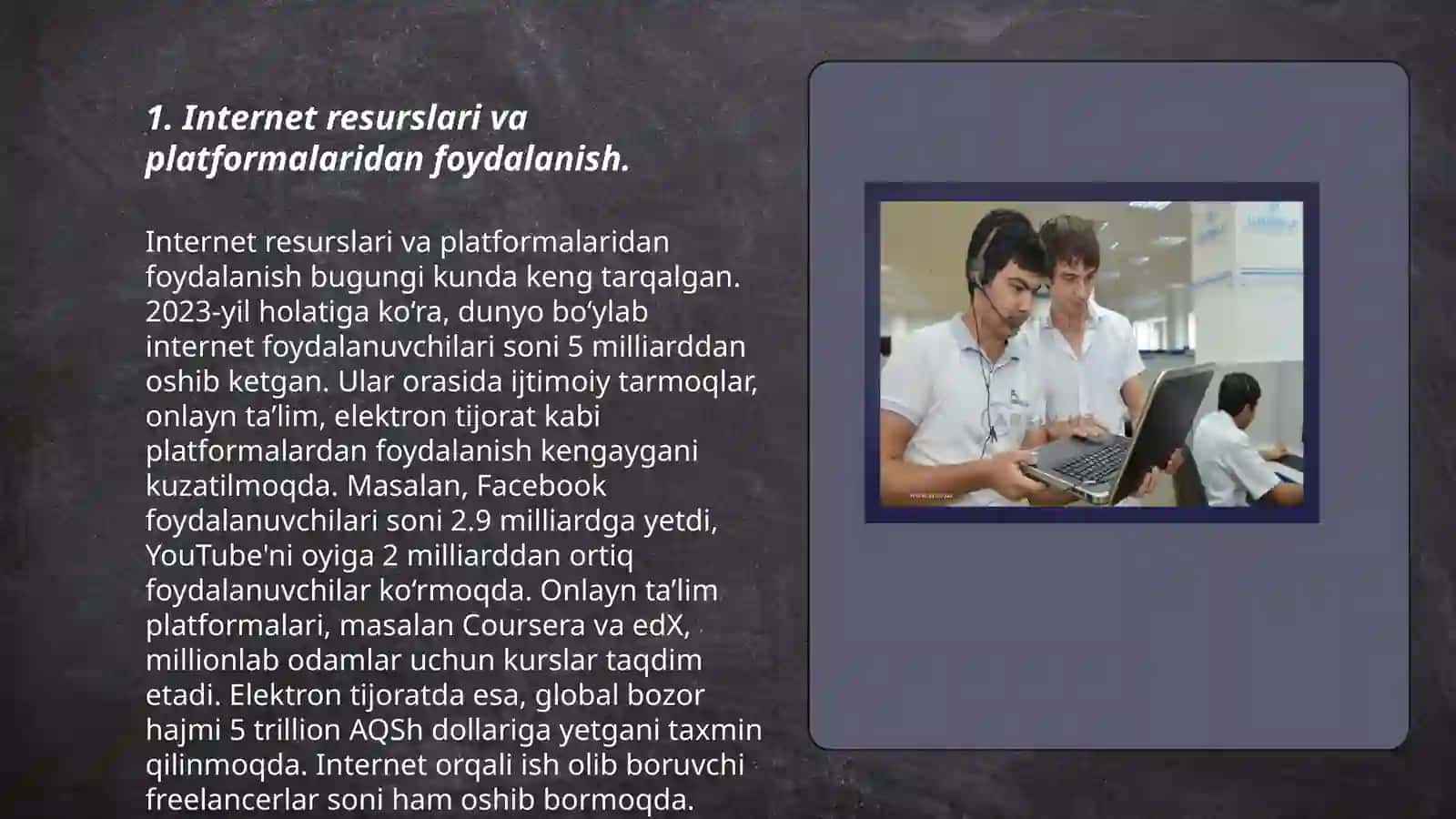 Ta'lim jarayonini tashkil etishda internet xizmatlaridan foydalanish 3