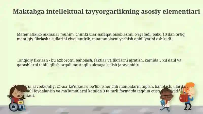 Maktabga intellektual tayyorgarlik 3