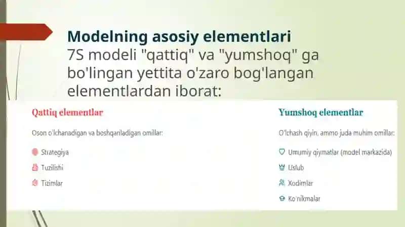 McKinseyning 7S modeli tahlili 3