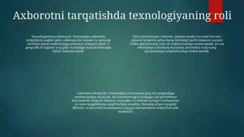 Axborot tarqatish evolyutsiyasi 3