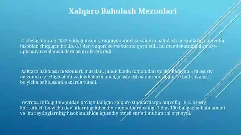 Halqaro baxolash mezonlari 3