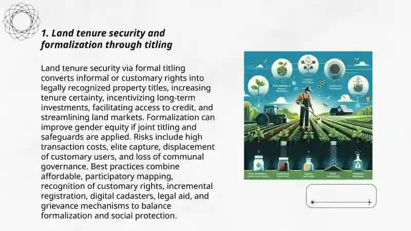 Modern trends in land reform and the development of land relations 3