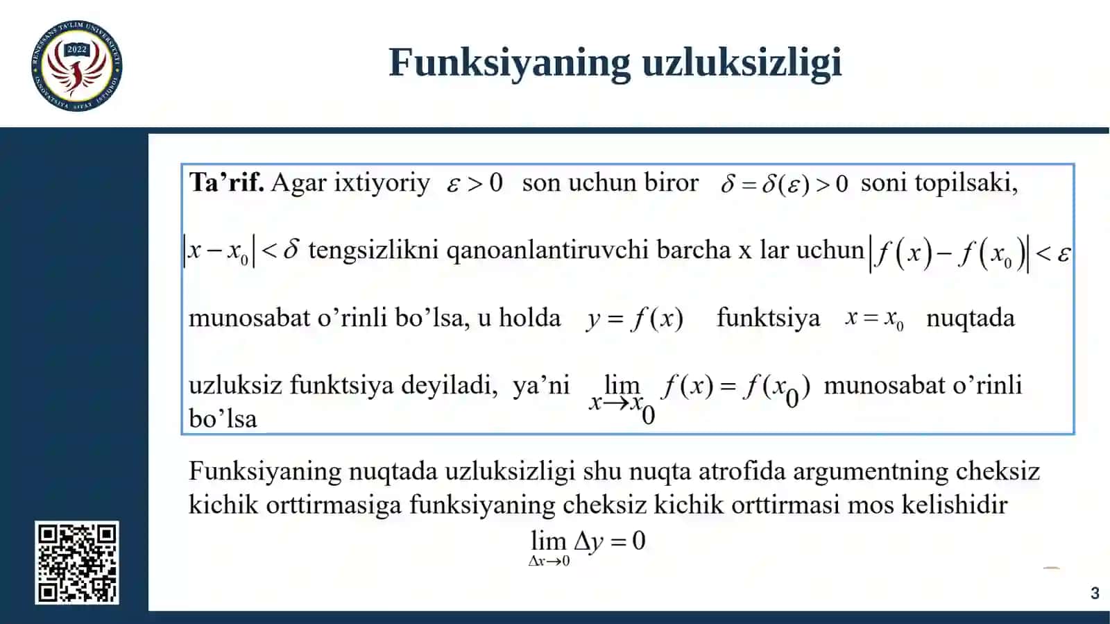 HISOB (CALCULUS) 3
