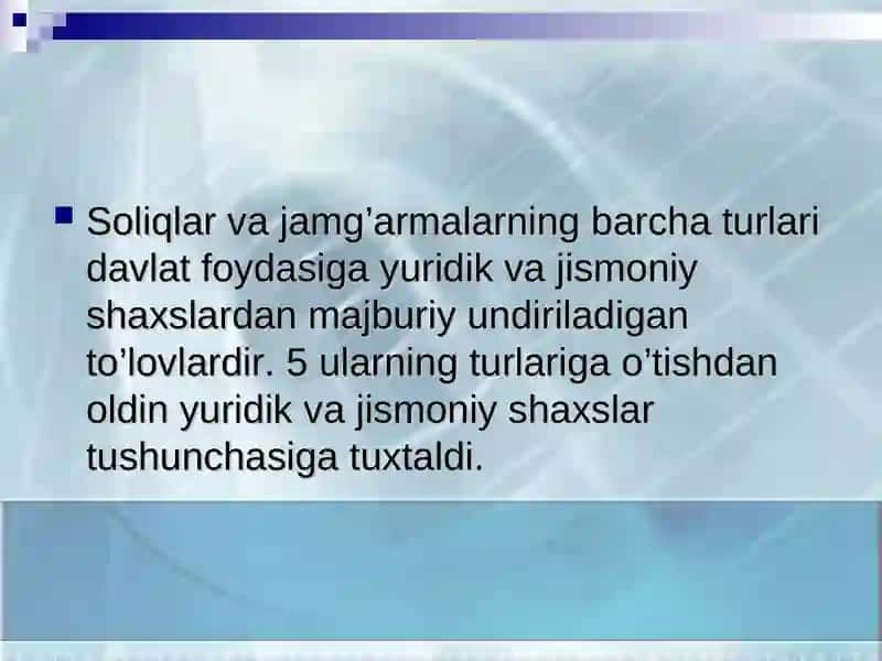 Soliqlar hisobi 3