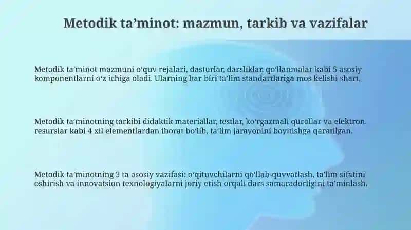 Metodik Ta'lim Taʼminoti 3