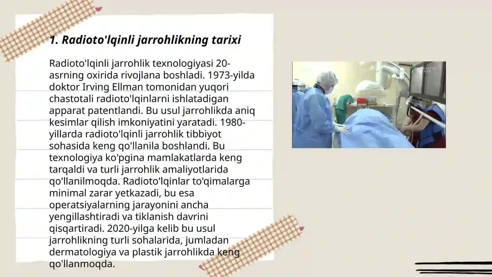Radioto'lqinli jarrohlik 3