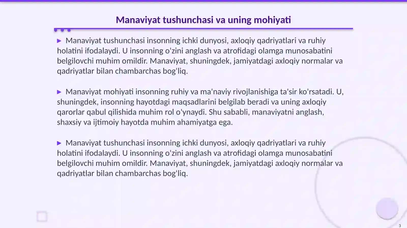Manaviyat va inson tabiati 3