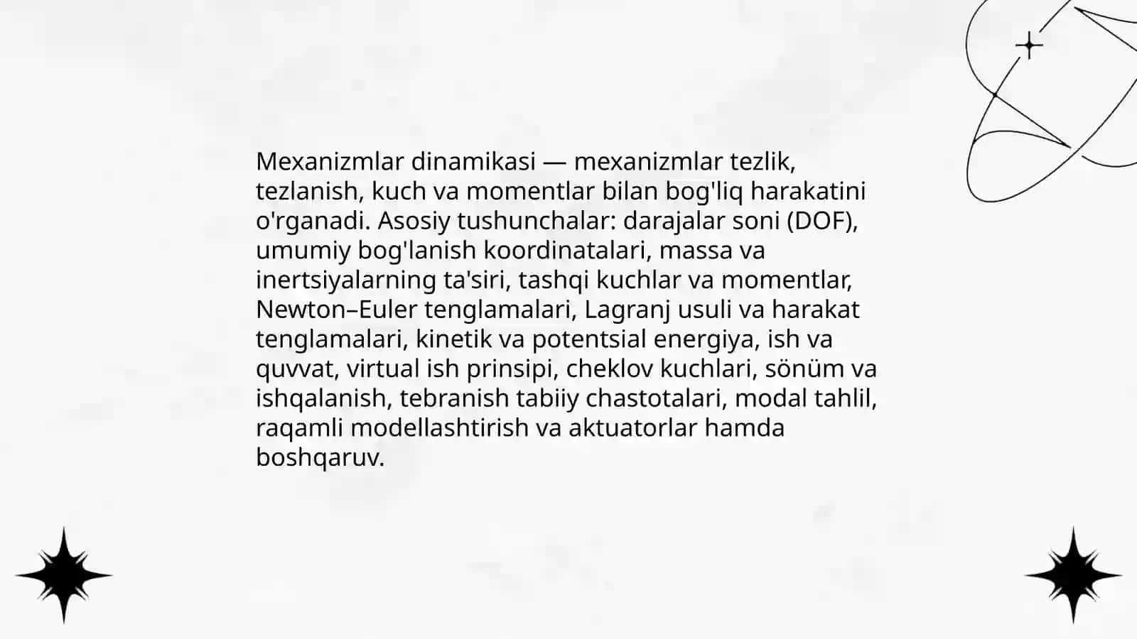 Mexanizmlar dinamikasi 3